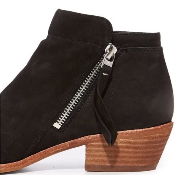 Sam Edelman PACKER Womens 8M Black Suede Leather DualSide Zips Ankle Boots Fall - Picture 6 of 13